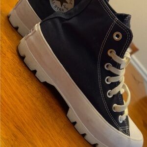 Converse Black High-Tops with White Accents